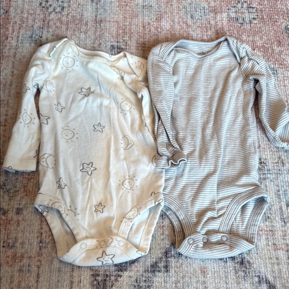 Cozy Cream and Gray Kids One Pieces